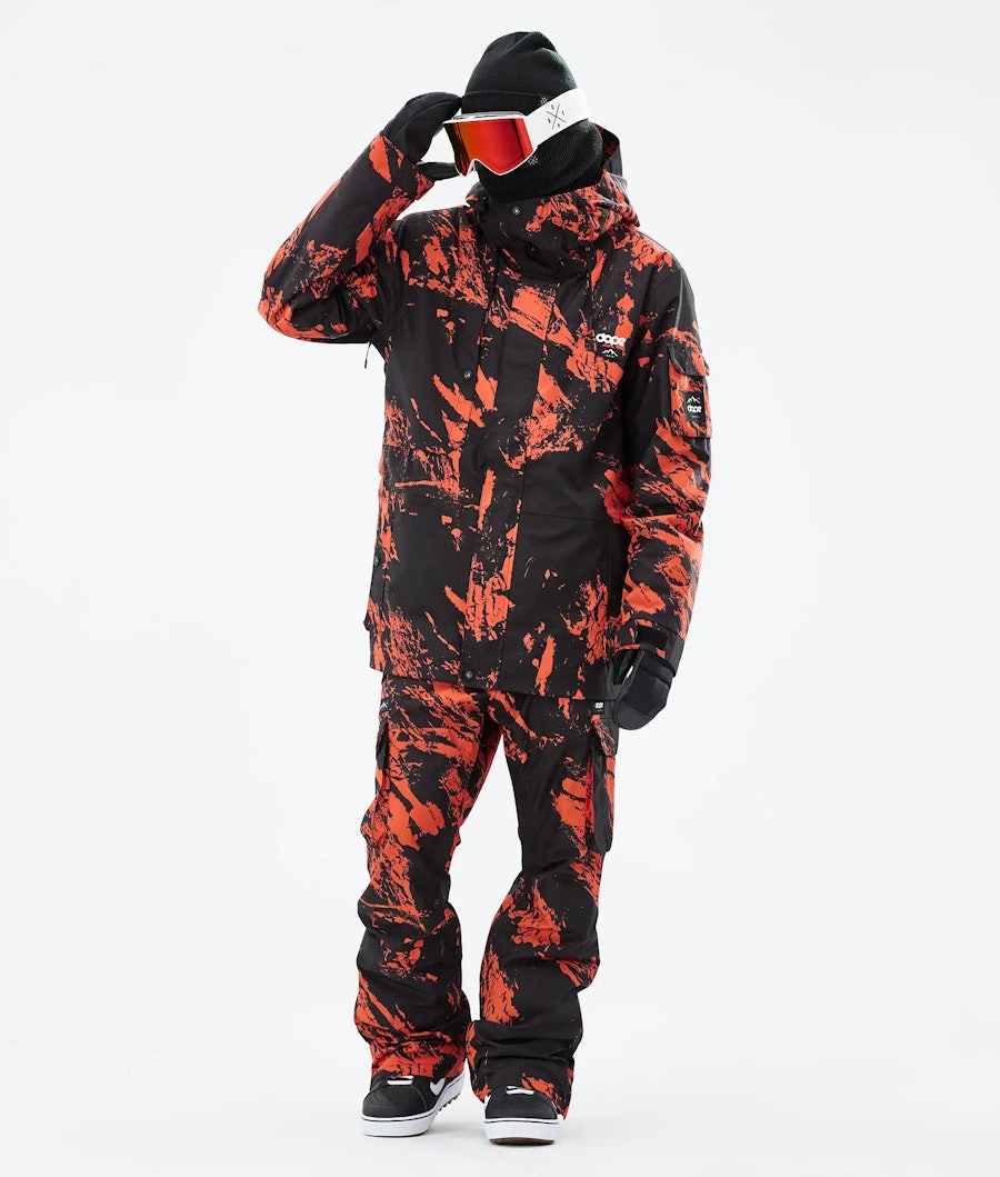 Adept Outfit Snowboardowy Mężczyźni Paint Orange