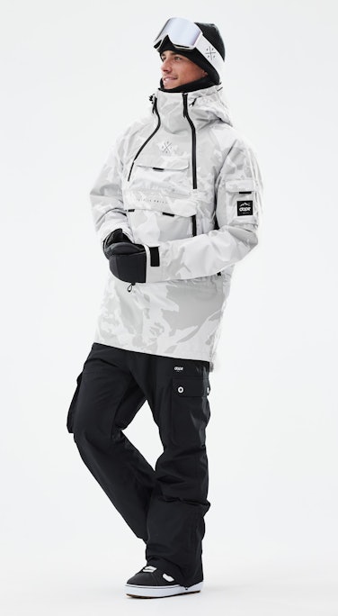 Akin Snowboardoutfit Man Grey Camo/Black