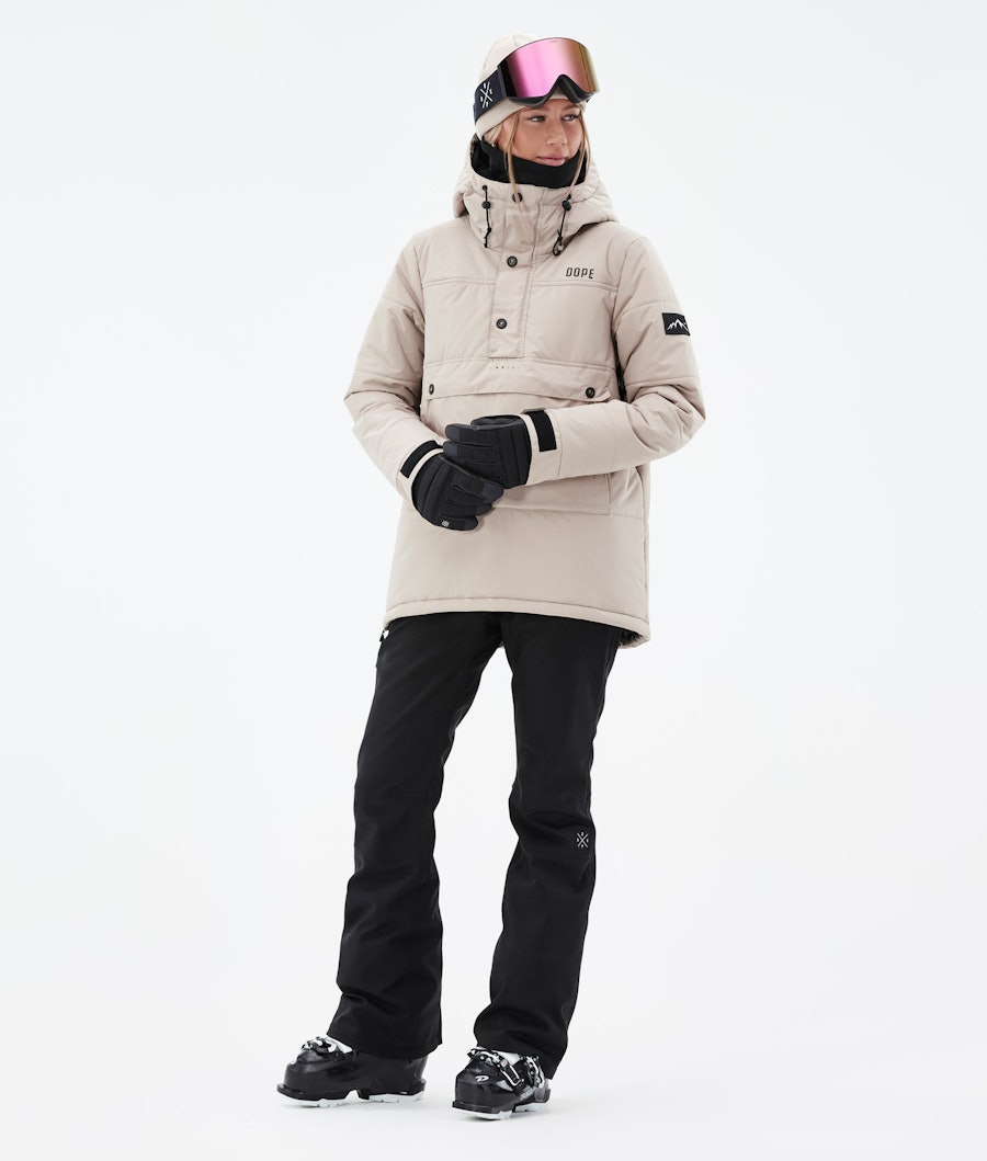 Puffer W Ski Outfit Damen Sand/Black