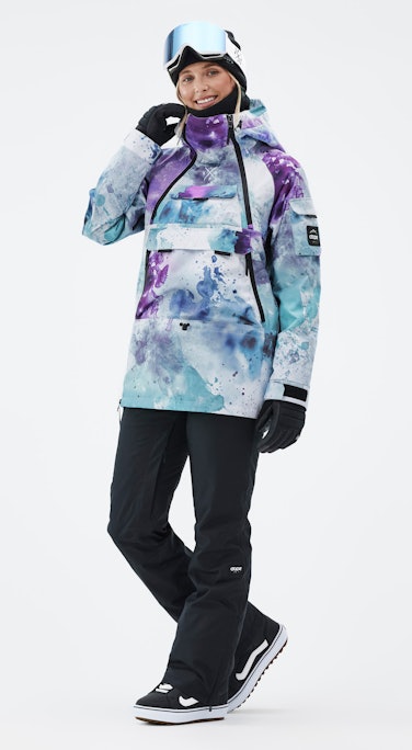 Akin W Outfit Snowboard Donna Spray Green Grape/Black