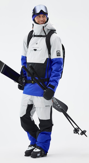 Doom Ski Outfit Heren Light Grey/Black/Cobalt Blue